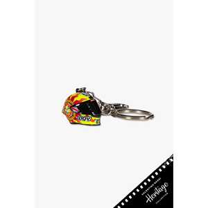 Porte-clés sportif personnalisé en métal et plastique moulé sous pression de qualité supérieure, design casque 3D Heritage 1997, pour la vente en gros - Product Image 1