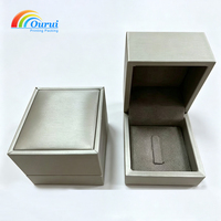 Coffret à bijoux de luxe en cuir PU, boîte d'emballage pour bagues, boucles d'oreilles, colliers et bracelets de différentes tailles, logo personnalisé, vente en gros