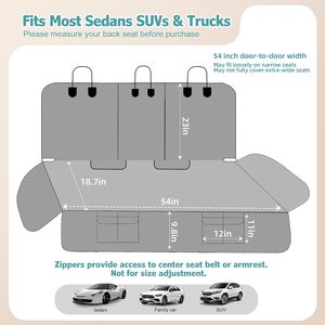 Dog Car Seat Cover Back Seat Pet Travel Carrie Nonslip Hammock Protector Washable Pet <b>Mat</b> for <b>Large</b> Medium Dogs Sedan SUV Truck - Product Image 6