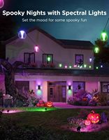 Guirlandes lumineuses solaires intelligentes RGBW, étanches IP67, pour extérieur, avec ampoules G60 en forme de pomme, pour l'ambiance du jardin et du camping