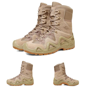 Bottes de randonnée TSB07 AK Aeiska en daim noir et vert, et daim marron désert, durables et imperméables, à tige basse, mi-haute ou haute, pour le désert - Product Image 1