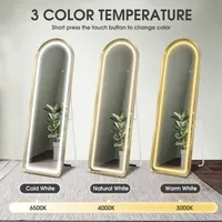 Miroir LED intelligent mural ultra-large haut de gamme à cadre métallique pour salon de coiffure et salle de bain, prix usine