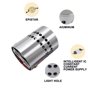 RGB 3W LED Trần Nhôm Hiện Đại Ánh Sáng Treo Tường Tường Đèn Treo Tường Thanh Triển Lãm Nghệ Thuật Deco Đèn Nhà Đầu Giường Chiếu Sáng - Product Image 5