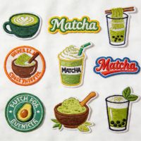 Patchs de vêtements en gros, personnalisés, de haute qualité, en sergé brodé, avec fond de sublimation et LOGO brodé