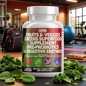 Cápsulas de Superalimentos, Frutas y Verduras con Probióticos, Enzimas Digestivas y Prebióticos, Cápsula Probiótica <span class=keywords><strong>Natural</strong></span>, Suplemento Todo en Uno - Product Image 3
