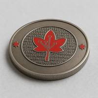 Pièce de défi Canada Feuille d'érable, émail rouge, motif circuit, en métal moulé gravé, cadeaux commémoratifs, pièce personnalisée double face