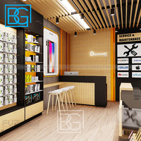 Décoration de magasin de détail, Design de magasin de détail, magasin électronique, accessoire de téléphone portable, présentoir, comptoir de magasin de téléphone
