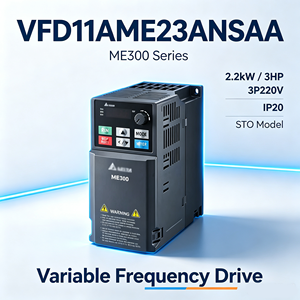 ไดรฟ์ปรับความถี่รุ่นใหม่ ME300 VFD 2.2kW 3 เฟส 220V VFD11AME23ANSAA IP20 STO รุ่นควบคุมแบบเวกเตอร์ สำหรับปั๊มและพัดลม - Product Image 1