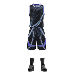 Unisex Customised Basketball Sets Comfortable 100% Polyester Sleeveless Anti-Bacterial Moisture-Wicking Quick Drying Cool Design - Product Image 1