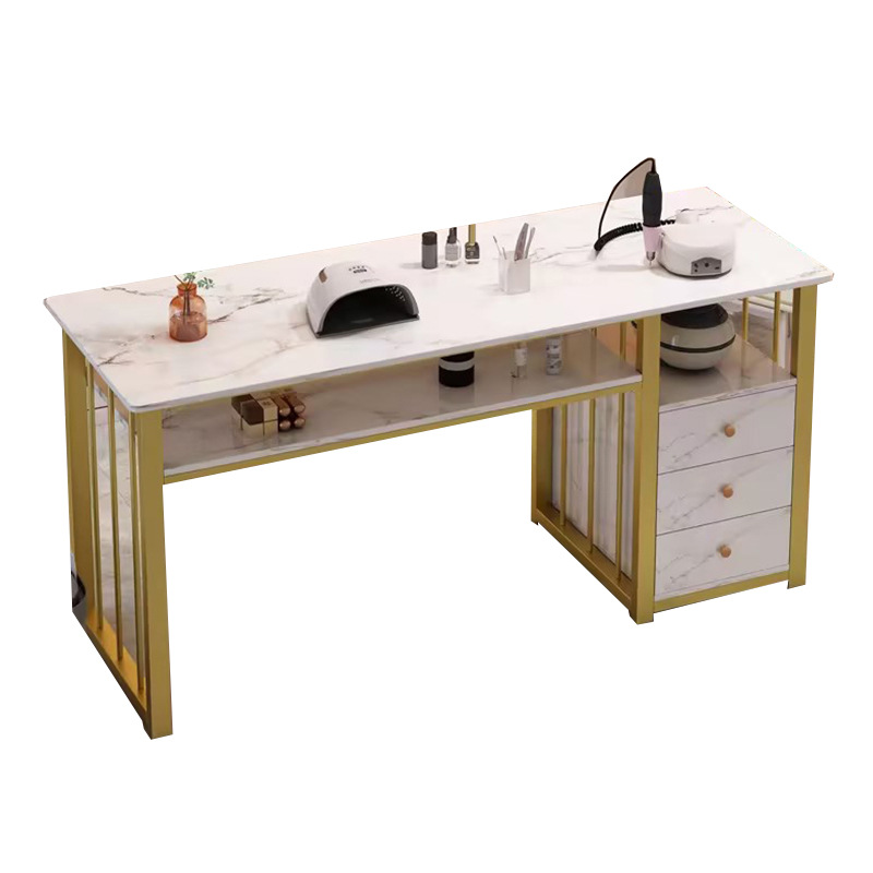 JXL Trendy Internet Celebrity Nail Art Table Modern Japanese Metal Manicure Workstation Single Double New Trendy Internet