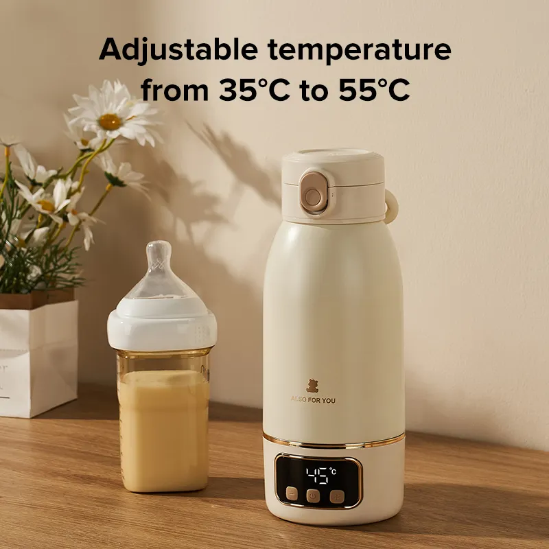 10000mAh Battery Portable Travel Baby Bottle Warmer Usb Recharge Wireless Milk Bottle Warmer