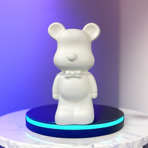 Ours en peluche DIY à peindre, taille 23 cm, ours fluide DIY, ours blanc, <span class=keywords><strong>peinture</strong></span> à l'huile <span class=keywords><strong>acrylique</strong></span>, ours en peluche à couler, jouet pour enfants - Product Image 2