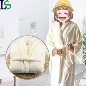 Meilleur prix doux microfibre femmes vêtements de nuit peignoir personnalisé brodé Logo corail polaire Robes - Product Image 4