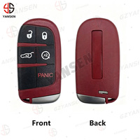 Coque de clé de voiture à distance pour Dodge Dart, Ram 1500, Challenger, Charger, Jeep, Chrysler 300 avec fonction Keyless Go et lame non taillée