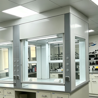 Table de laboratoire avec hotte de ventilation intégrée, résistante aux acides et aux alcalis, pour les opérations en laboratoire