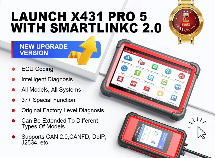 Professional เปิดตัวX431 PRO5 PRO OBDเครื่องมือออนไลน์ECUการเขียนโปรแกรมKEYการเข้ารหัสการวินิจฉัยรถเครื่องสแกนเนอร์automotrizสําหรับรถยนต์