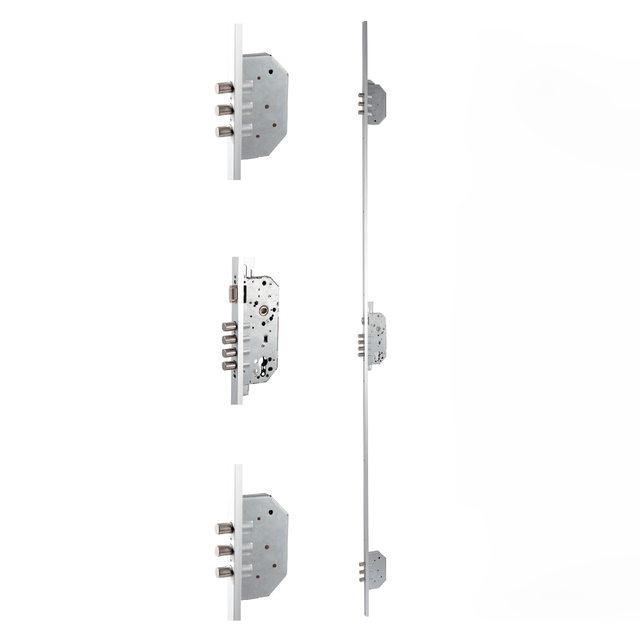 European Style High Quality Steel 3 Multi Point Mortise Lock Body for Wooden Doors with Anti-Theft Key Operated