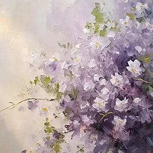 Personalización Hotel ilustraciones flor grande pintura lienzo púrpura violeta acrílico arte sala <span class=keywords><strong>de</strong></span> estar decoración <span class=keywords><strong>de</strong></span> pared arte <span class=keywords><strong>de</strong></span> pared grande - Product Image 5