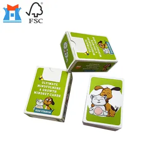 Impressão personalizada CMYK kid learning flash card set educacional card games