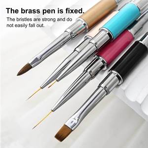Stylo double embout métallique multifonctionnel pour nail art, photothérapie, extension rapide, retrait de gel, sculpture et gaufrage - Product Image 4