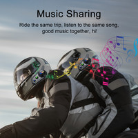 El más nuevo diseño Q18 Blue Tooth 5,3 + 5,0 casco motocicleta intercomunicador auriculares 500M Música compartir inalámbrico Blue Tooth casco intercomunicador