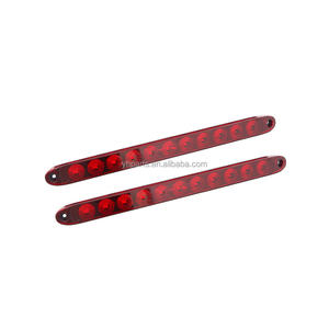 Feu arrière de camion étanche à 11 LED avec fonctions de frein, d'arrêt, de stationnement, de clignotant (lumière haute/basse intensité), barre de marquage 12V ambre/rouge - Product Image 5
