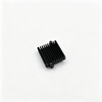 Dissipateur thermique en aluminium extrudé anodisé noir découpé sur mesure par CNC, alliage 6063, refroidisseur de processeur pour ordinateur, refroidisseur de CPU, OEM ODM, usine ISO