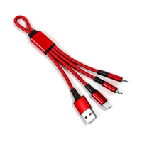 Câble de charge multi-usage 3-en-1 en nylon de haute qualité avec logo personnalisé, certifié CE RoHS, pour iPhone 15, 16, 17, 18