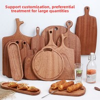 Planche à découper en bois d'ébène naturel écologique, bois massif naturel pour support alimentaire, plateaux de service et plateaux pour restaurants