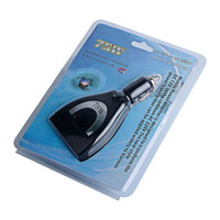 Mini convertisseur de tension DC 12V vers 220V AC, onde sinusoïdale modifiée, convertisseur de puissance de voiture 75W, chargeur de voiture