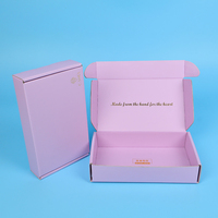 Boîtes en papier de couleur violet clair, boîtes d'expédition pour vêtements, boîtes d'emballage personnalisées pour bijoux, vêtements, avec logo pour robes et vêtements
