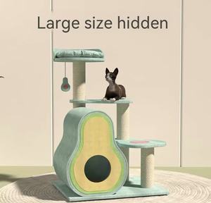 Avocado Katzen-Klettergerüst - Großes Katzenbett Integrierte Einheit - Platzsparend für Wohnungskatzen - Turm zum Klettern - Product Image 3