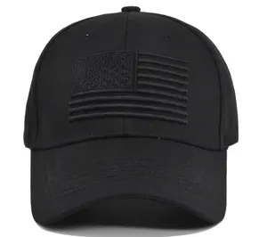 High Quality Firm Structure Tenacity Hardness USA Camo Caps American Flag Sports Hat For Outdoor Work