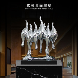 Escultura Electrochapada Abstracta en Forma de Lágrima de Piedra 600*180*650MM Decoración Artística para Vestíbulo, Entrada del Hogar - Product Image 3