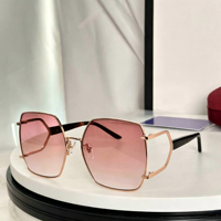 Lunettes de soleil classiques et durables unisexe 2026, monture carrée intégrale en alliage, verres PC dégradés UV400, pour adultes, bleu/rose