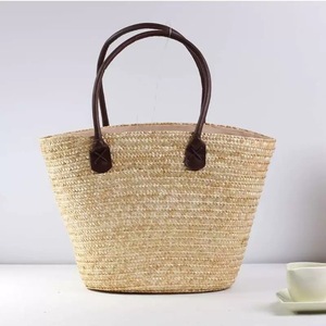 Usine En Gros Petits Femmes Vintage Style Sacs <span class=keywords><strong>De</strong></span> Plage <span class=keywords><strong>Pas</strong></span> <span class=keywords><strong>Cher</strong></span> Couleur Naturelle Mer Herbe Fourre-Tout Manipulé Usage Quotidien Paille Sacs <span class=keywords><strong>De</strong></span> Plage - Product Image 2