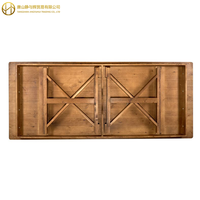 Table de ferme en bois de pin massif rectangulaire à pieds en X rustique antique 96 pouces x 40 pouces 8 pieds