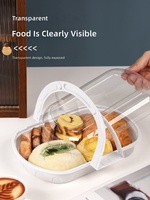 Boîte d'emballage en plastique PET transparente de 1 mm d'épaisseur, portable, pour pique-nique, goûter, gâteau, dessert