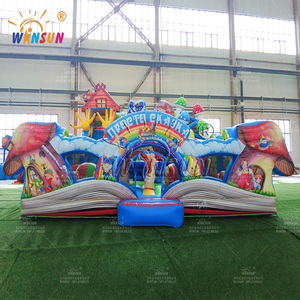 WINSUN Inflatable Amusement Fairy Tale Town Castle <b>Trampoline</b> PVC Customizable Size & Color Lead-Free Fireproof Easy Setup - Product Image 3