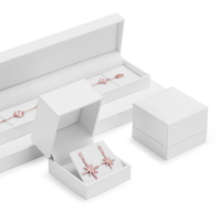 Lufumi — boîte à bijoux personnalisée en papier blanc, nouvelle collection, coffret d'emballage de bagues, collier, pendentif, vente en gros