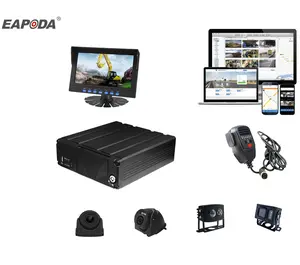 EAPODA 8ch 4ch 7'' Truck 1080 4g Wifi Vehicle 360 Degree Car Security System Dash 4 Camara Para Auto Mdvr Mobile Dvr 170 Camera