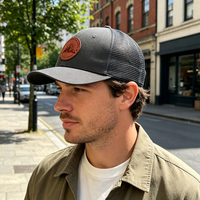 Casquette Trucker en Maille à 6 Panneaux, Casquette de Baseball Sportive avec Logo Personnalisé en Cuir, Gorras Unisexe Personnalisables pour l'Extérieur