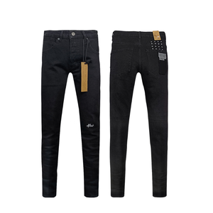 Ksubiy High Quality New Arrival Casual Breathable Mid Straight-leg Denim <strong>Jeans</strong> Ripped Distressed Medium 100% Cotton Autumn - Product Image 2