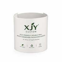 Manchons d'emballage en carton blanc à double paroi écologiques personnalisés XJY avec logo pour bouteilles de vin et de tequila