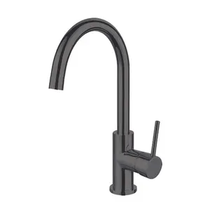 Empolo Upc Gun Metal Aqua source Rechteckiger Spülbecken hahn mit Wasserhahn Einloch abdeckung Griferia Para Lavamanos