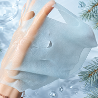 Masque facial non tissé en fibre de plante de sapin bleu biodégradable personnalisé OEM Y338 pour le soin de la peau