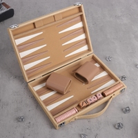Backgammon geflochtene Heimspiele Gras matte Muster Leder Range benutzer definierte Größe Backgammon Board