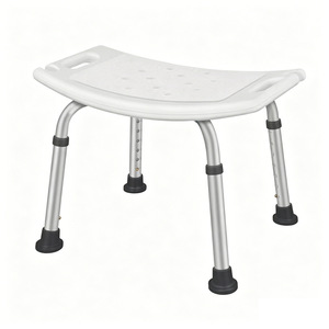 Aluminum Alloy Shower Chair <b>Height</b> <b>Adjustable</b> Non Slip Bath <b>Stool</b> For Elderly Bathroom Safety Equipment - Product Image 2