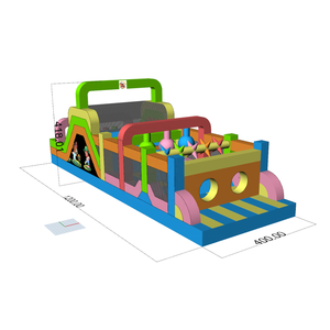 Château gonflable géant d'extérieur attrayant avec toboggan, <span class=keywords><strong>jeux</strong></span> d'obstacles, <span class=keywords><strong>jeux</strong></span> de fête <span class=keywords><strong>pour</strong></span> enfants et adultes - Product Image 6