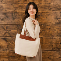 Sac fourre-tout en toile épaisse personnalisé de grande capacité 16 oz, cadeau promotionnel d'entreprise, sac de shopping
